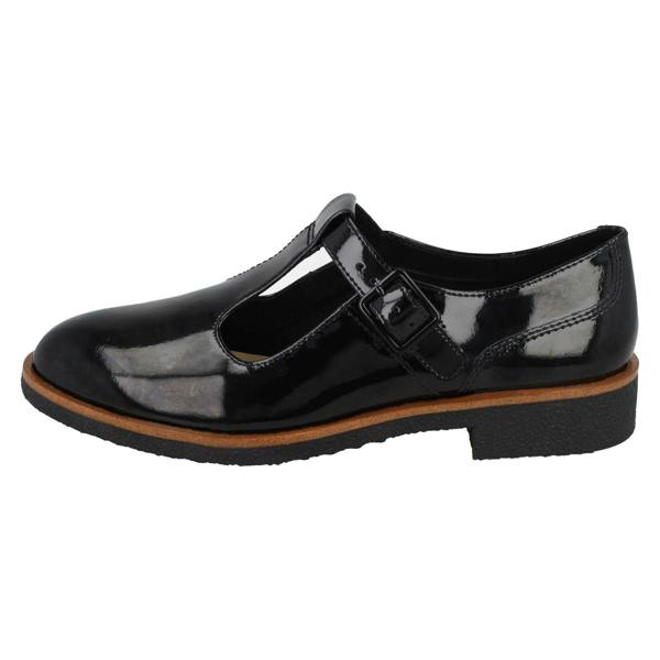 Clarks Ladies Clarks T-Bar Heeled Shoes - Griffin Town