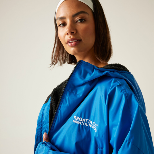 Regatta Unisex Adult Waterproof Fleece Lined Changing Robe - Oxford Blue