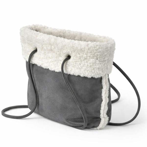 Lorenz Small Faux Sheepskin Top Zip Tote Bag