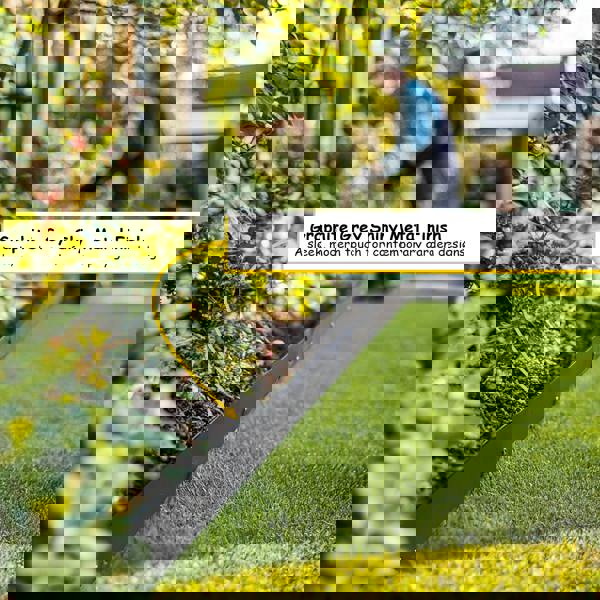 Nicoman Metal Lawn Edging Garden Border - 5 Pieces