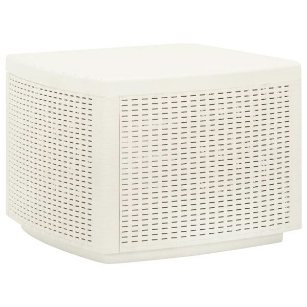 Berkfield Garden Table White 53x53x40 cm Plastic