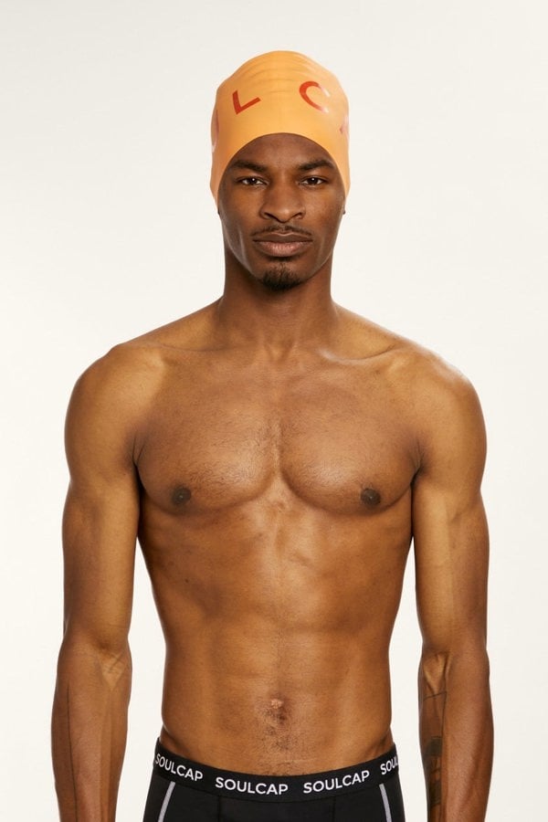 SOUL CAP Contrast Logo Swim Cap
