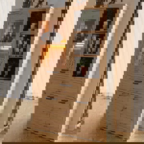 Furniture To Go Corona Display Cabinet in Artisan Oak