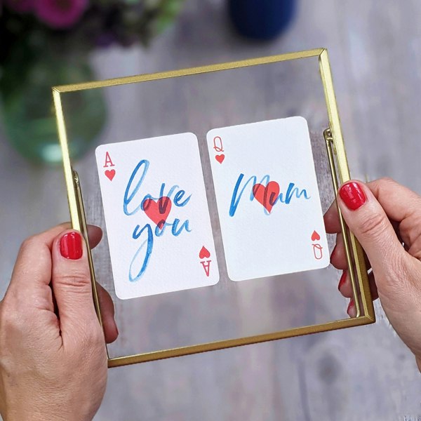 Hands & Hearts Love you Mum playing cards gift set