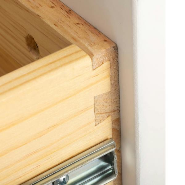 Statement Furniture Brooklyn Modern Bedside Table with Drawers and Shelf Assembled