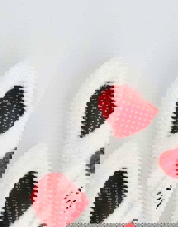 Hello Kitty Girls White Character Face Slip On Loafer Slippers