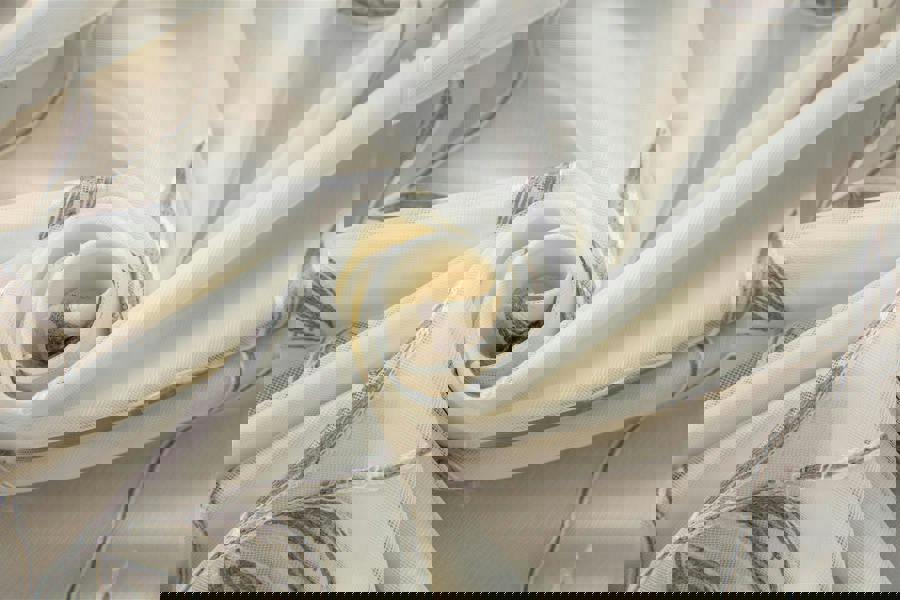 Luxury Living Leaf Embroidered Tulle Voile Curtains Pencil Pleat