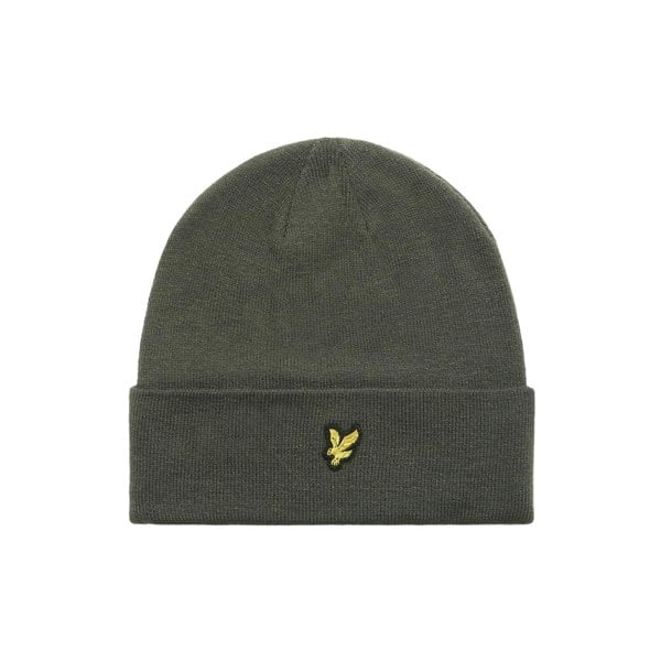 Lyle & Scott Mens Logo Beanie - Mid Grey Marl