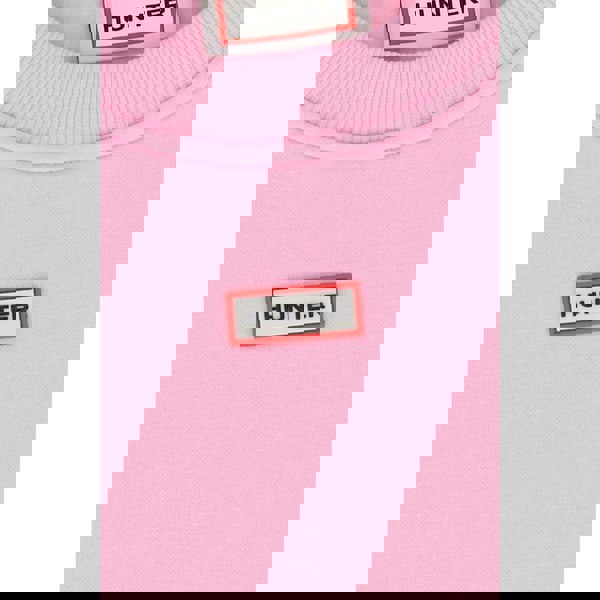 Hunter Tina Logo Cropped Crew Cotton Women's Pink Sweatshirt