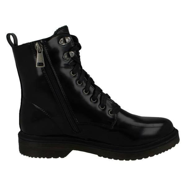 Spot On Ladies Spot On Lace Up Boots F51026