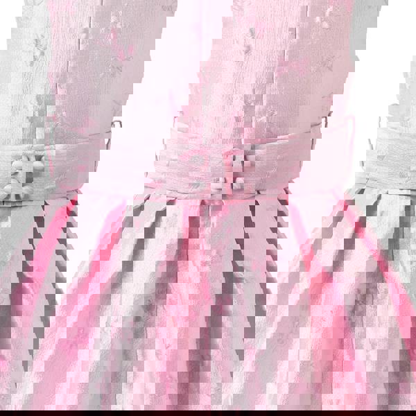 Rachel Riley Pink Bow Damask Dress