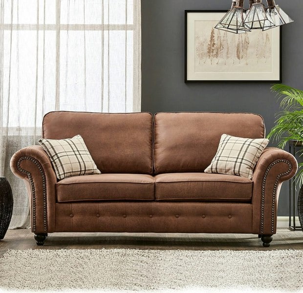 Oakland Chesterfield Leather Sofa Suite 3 + 2