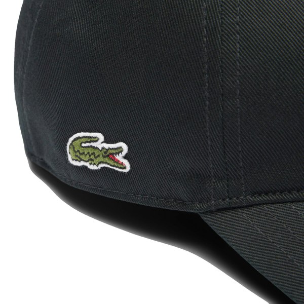 Lacoste Cotton Twill Baseball Cap Black