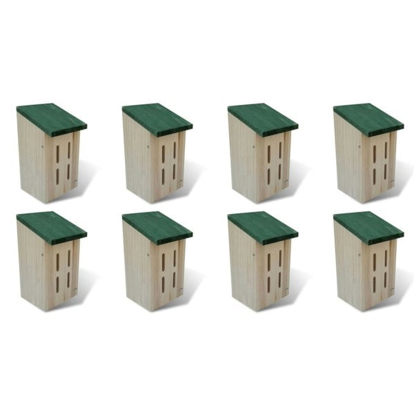 Berkfield Butterfly Houses 8 pcs Wood 14x15x22 cm