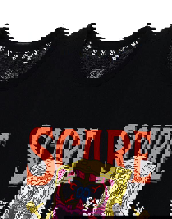 SpongeBob SquarePants Unisex Black Scare Or Be Scared Short Sleeved T-Shirt