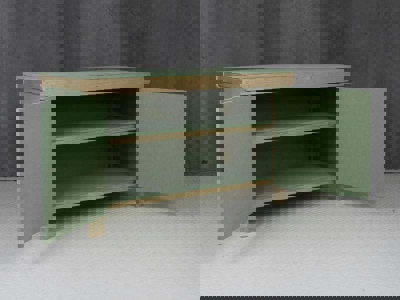 Arbor Garden Solutions Wooden UniMDF Moisture Resistant Workbench With Lockable Cupboard (V.9) Double Shelf