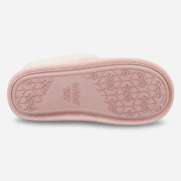 Totes BORG MULE SLIPPERS Mules   in  Pink