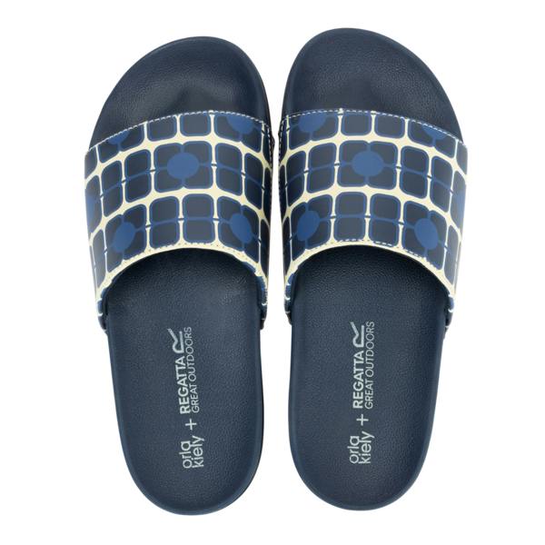 Regatta Womens/Ladies Orla Kiely Giant Poppy Sliders - Navy - 
