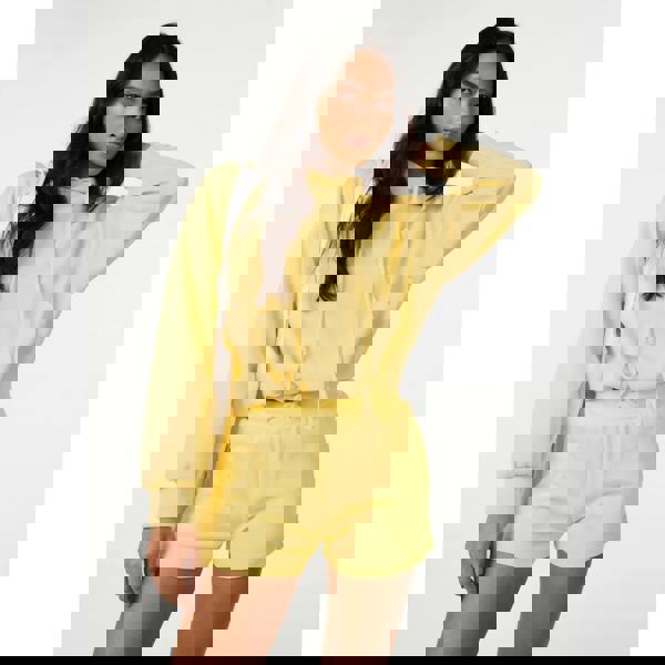 Pink Vanilla Drawstring Puffball Hoodie