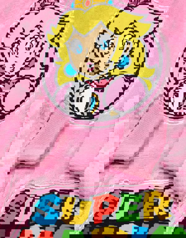 Nintendo Girls Pink Princess Peach Blanket Hoodie