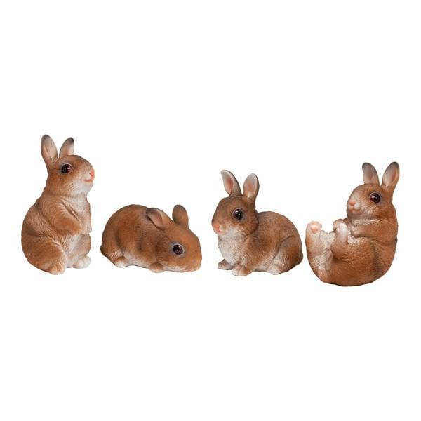 Ferncrest Trading Set of 4 Large Rabbit Garden Animal Ornaments