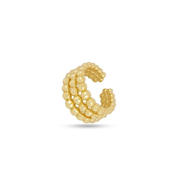 Gold Trip Triple Layer Beaded Ear Cuff