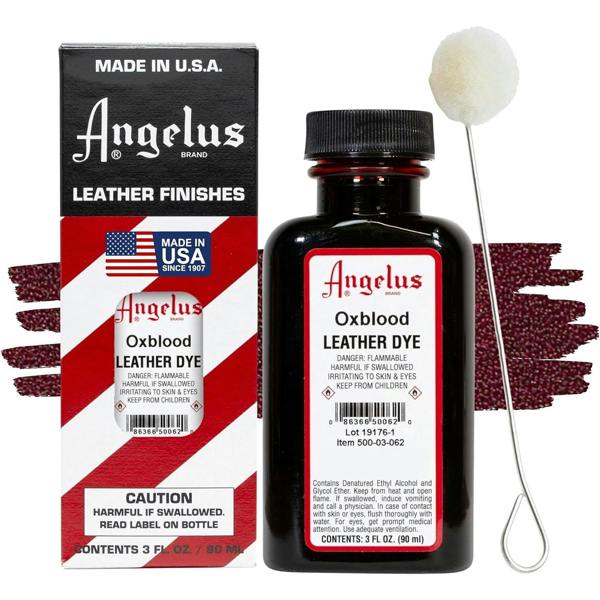 Angelus Leather Dye - Permanent Deep Penetrating Colour Change 3oz