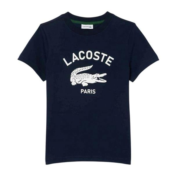 Lacoste Childrens/Kids Paris Organic Cotton Regular T-Shirt - Navy - 