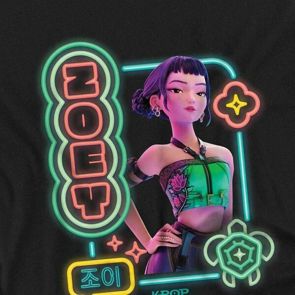 K-Pop Demon Hunters Childrens/Kids Zoey Glowing Lights Sweatshirt - Black