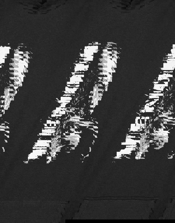 Marvel Mens Black Black And White Hoodie