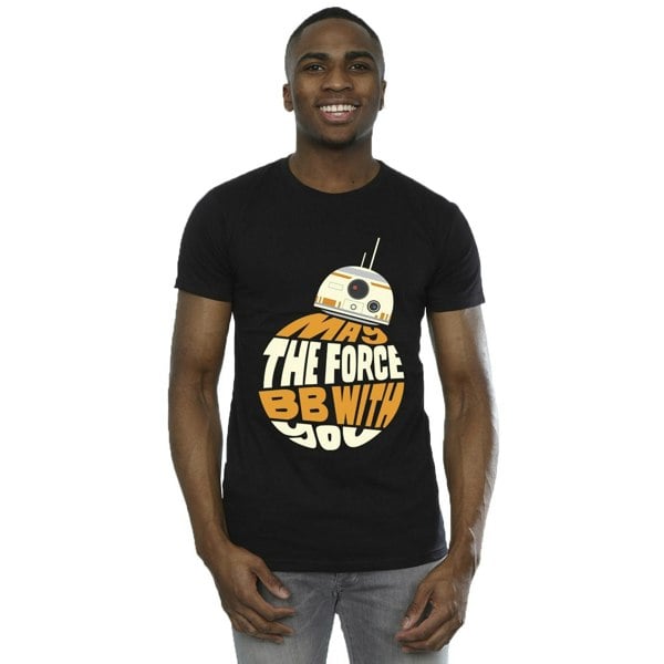 Star Wars Mens May The Force BB8 T-Shirt - Black