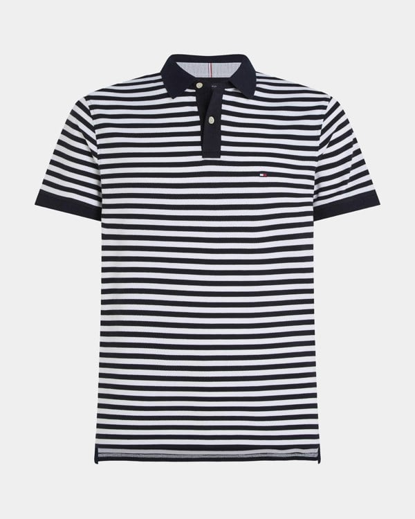 Tommy Hilfiger 1985 Regular Fit Mens Polo - Desert Sky / White