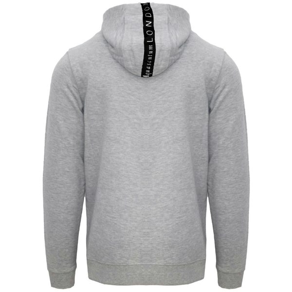 Aquascutum Bold London 1851 Logo Hoodie - Grey