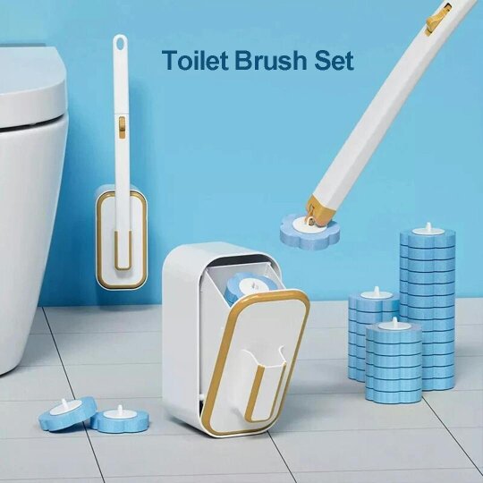 Havendro Disposable Toilet Brush Set Toilet Bowl Cleaning System Cleaners with Refills