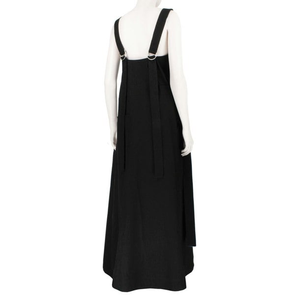 Raey long day dress in a luxurious black twill cotton