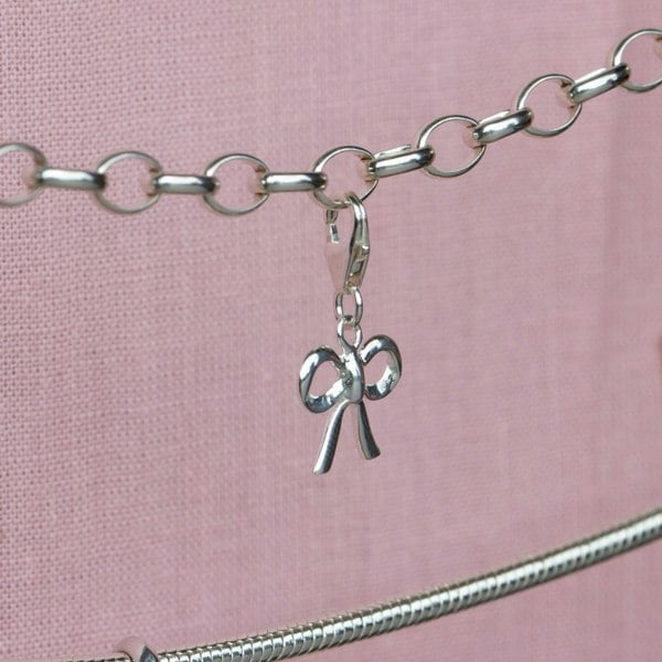 Mylee London Bow Pendant Charm - Sterling Silver