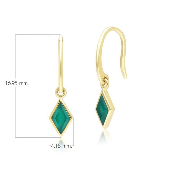 Gemondo Classic Chalcedony Drop Earrings in 9ct Yellow Gold