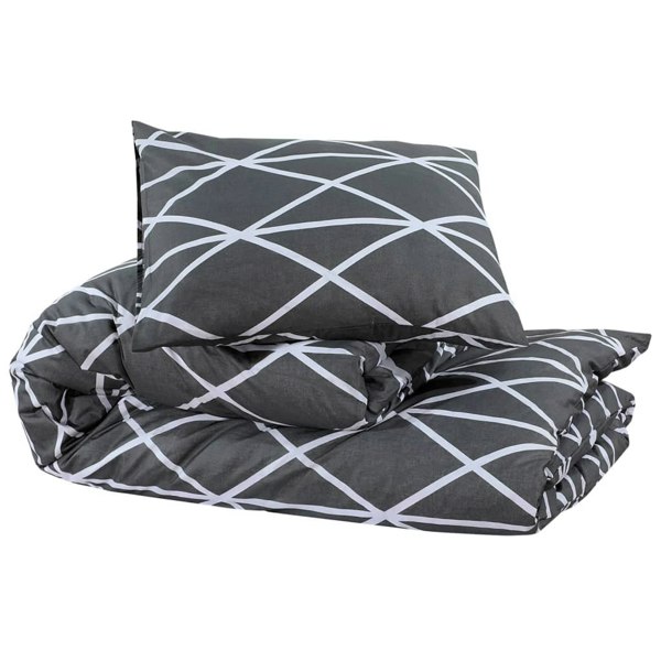 Berkfield Duvet Cover Set Grey 140x200 cm Cotton