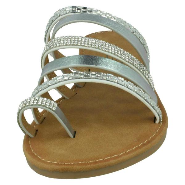 Spot On Ladies Spot On Flat Strappy Sandals F00262