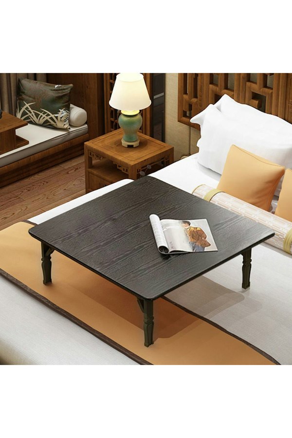 Living and Home Square 60cm Wooden Folding Coffee Table