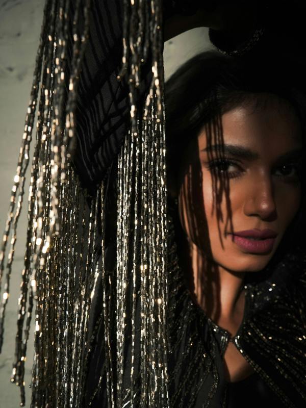 Rose & Nancy Scarlett Black Silver Fringe Jacket