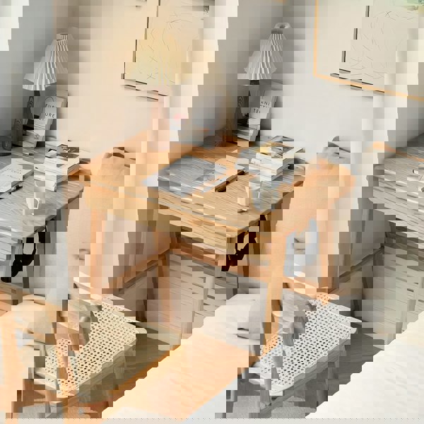 Cedric Office Desk, Oak Wood-Rit Concept-Rit Concept