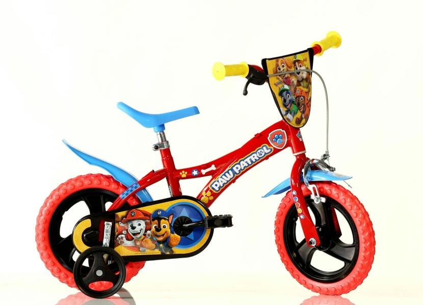 Dino Bikes Dino Paw Patrol Kids Bike with 12" Wheels and Stabilisers