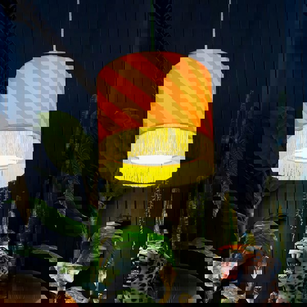 love frankie Helter skelter lampshade with fringing in marmalade