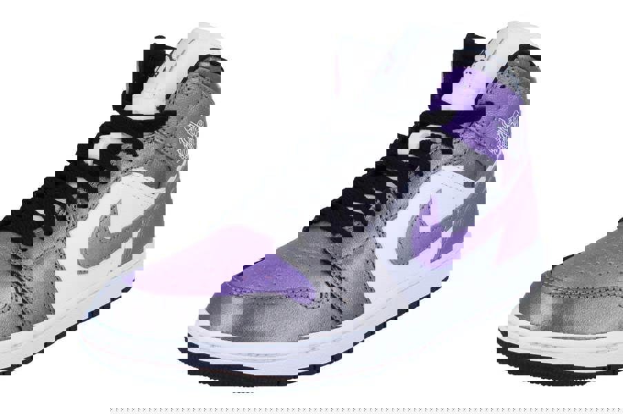 Nike Air Jordan 1 Mid SE Womens Trainers Hj5911  105 - White Grape Ice Black 105 - Photo 0