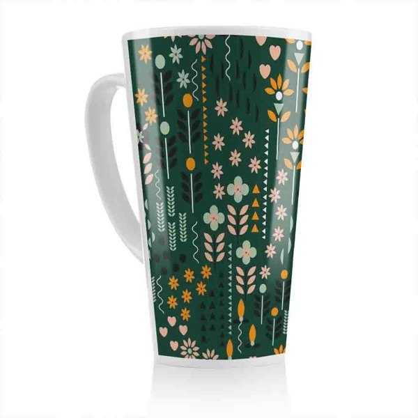 Benjamin Tate Design Selection Of Flowers Print Latte Mug