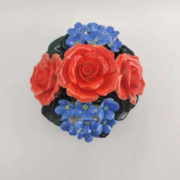 Memorials Direct Ceramic Rose / Forget Me Not Mix