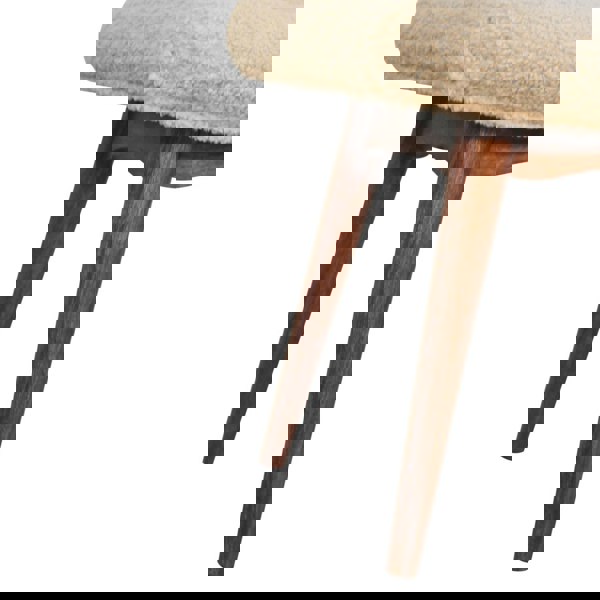 Artisan Furniture Honey Caramel Boucle Cream Curved Bench