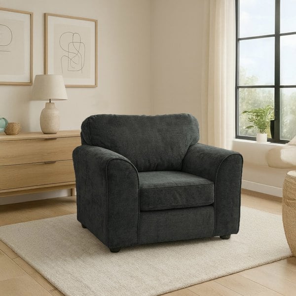 Furnishings For Less Monaco Chenille Fabric 3 Piece Sofa Suite