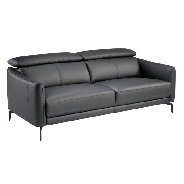 Angel Cerdá Black leather sofa 6058/6059